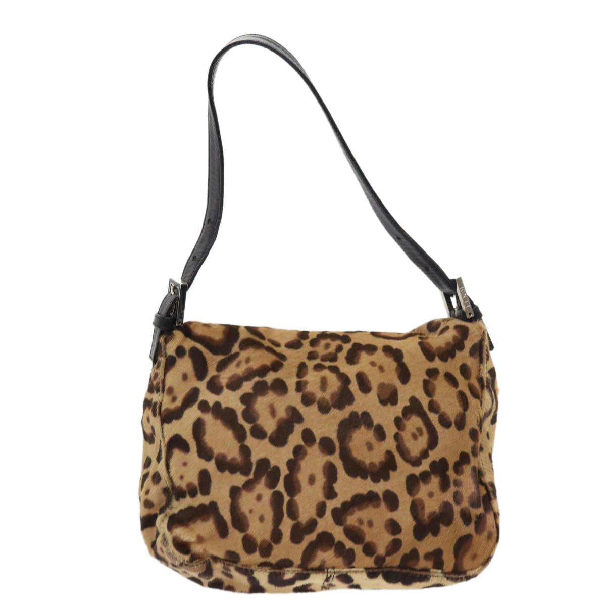 Luxury FendiLeopard Mamma Baguette Shoulder Bag Harako leather Brownyk8707