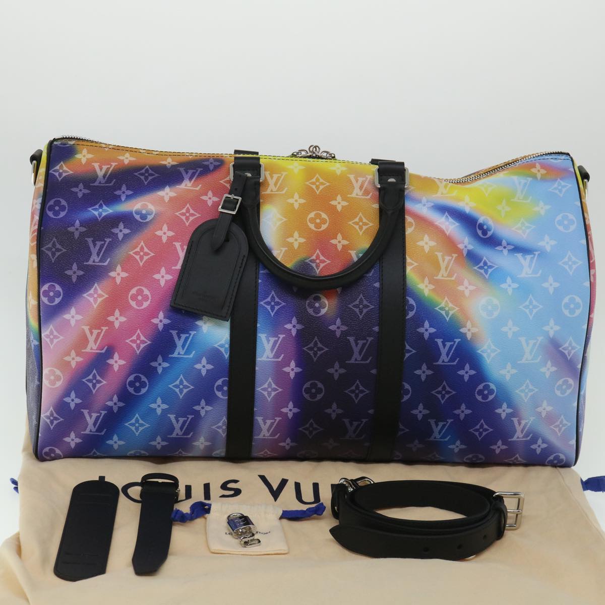 LOUIS VUITTON Monogram Sunset Keepall Bandouliere 50 Bag M45942 LV yk8709A