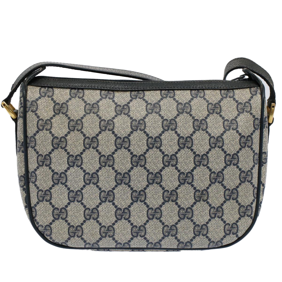 Luxury Gucci GG Canvas Sherry Line Shoulder Bag Gray Red Navy 89 02 032  8710