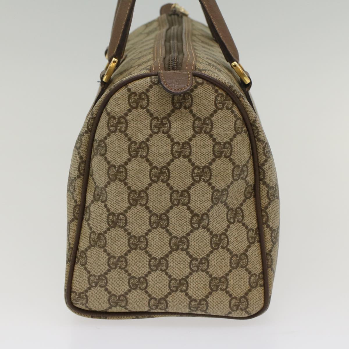 Luxury Gucci GG Canvas Boston Bag PVC Leather Beige 002 123 6842  8724