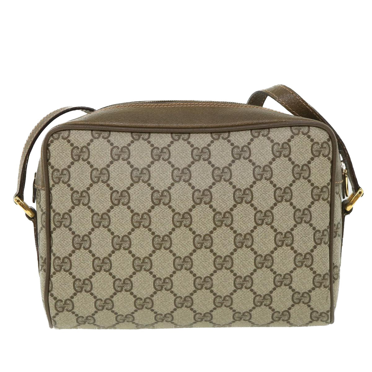 Luxury Gucci GG Canvas Web Sherry Line Shoulder Bag Beige Red 56 02 087  8741