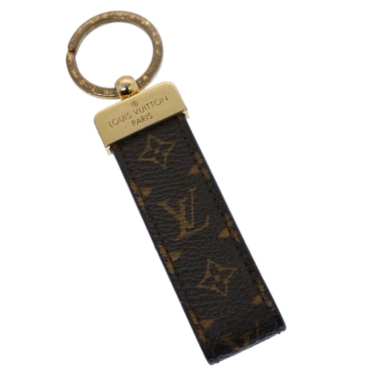 LOUIS VUITTON Monogram Porte Cles Dragonne Key Holder M65221 LV yk8742