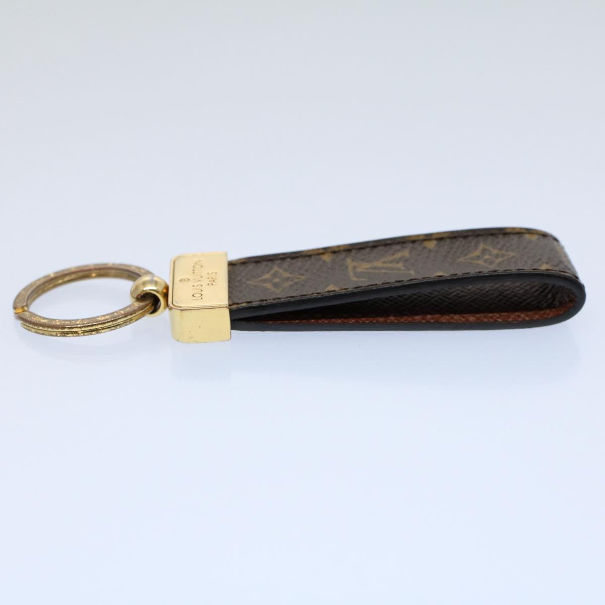 LOUIS VUITTON Monogram Porte Cles Dragonne Key Holder M65221 LV yk8742
