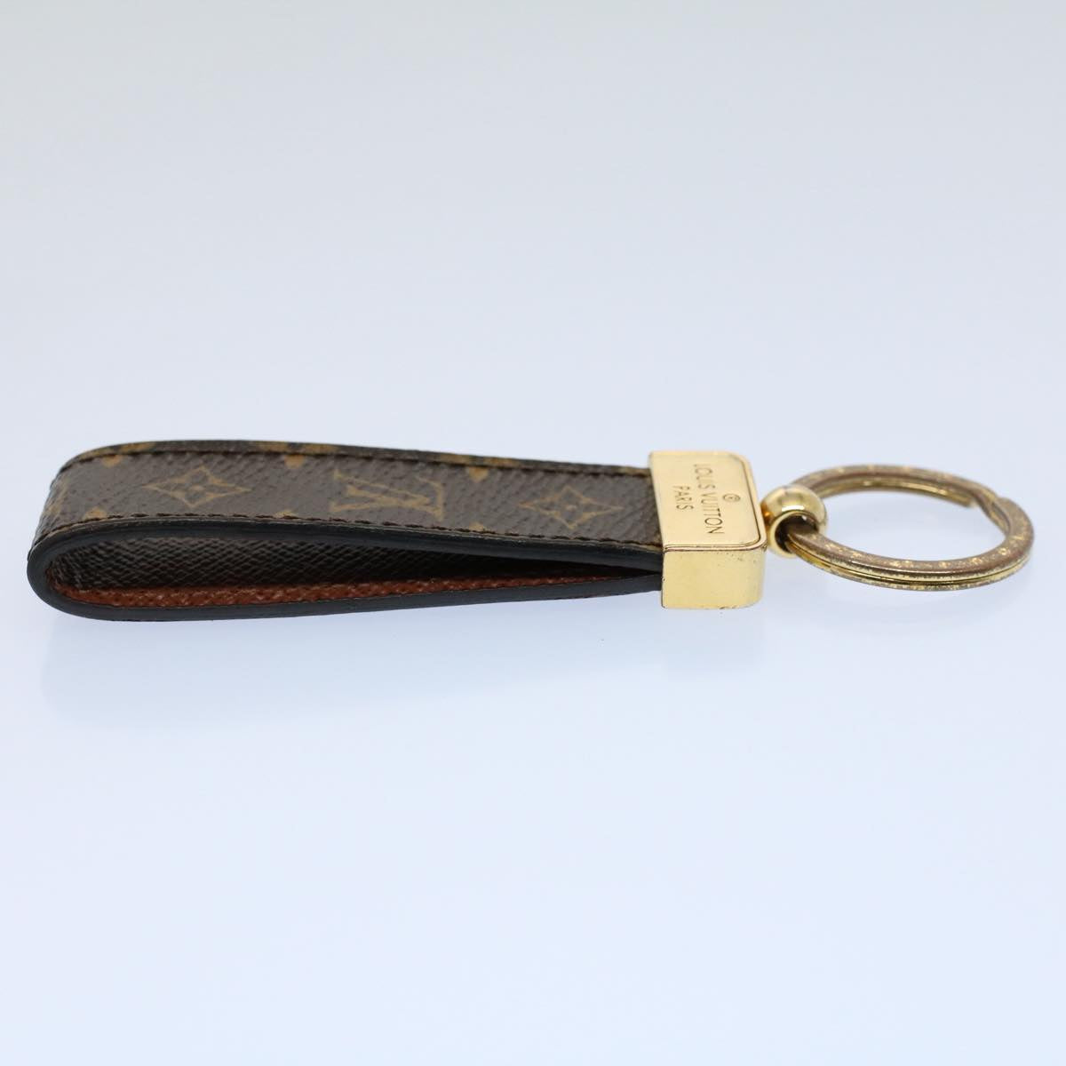 LOUIS VUITTON Monogram Porte Cles Dragonne Key Holder M65221 LV yk8742