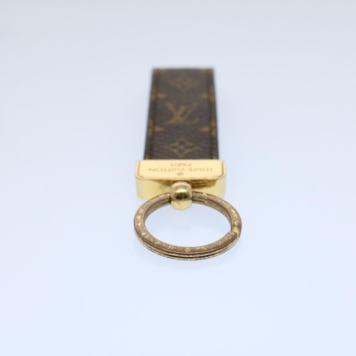 LOUIS VUITTON Monogram Porte Cles Dragonne Key Holder M65221 LV yk8742