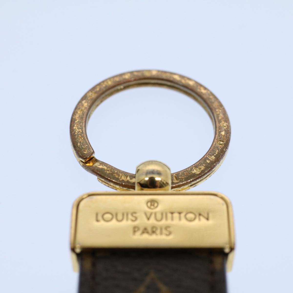 LOUIS VUITTON Monogram Porte Cles Dragonne Key Holder M65221 LV yk8742
