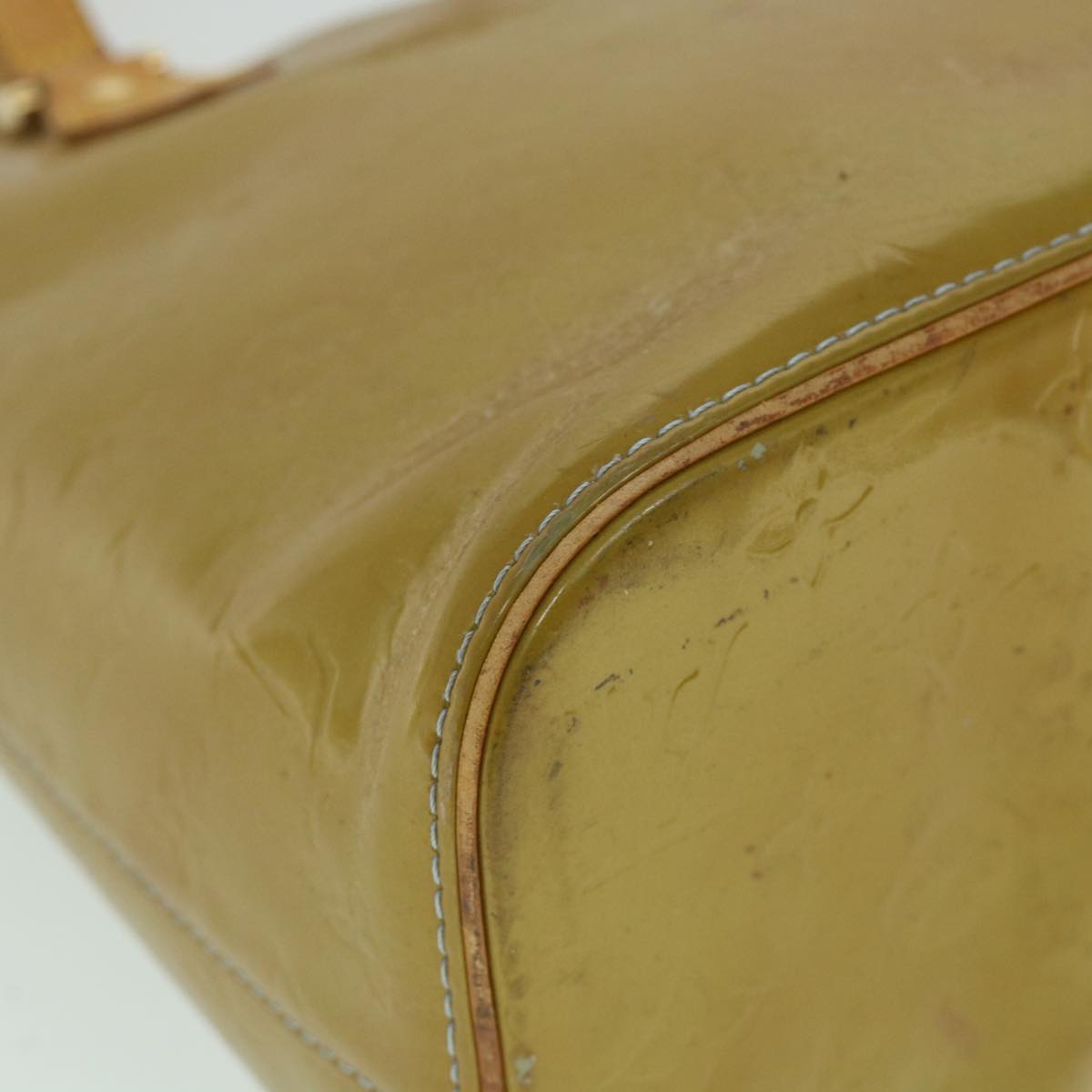 LOUIS VUITTON Monogram Vernis Houston Hand Bag Baby Blue M91005 LV yk8778