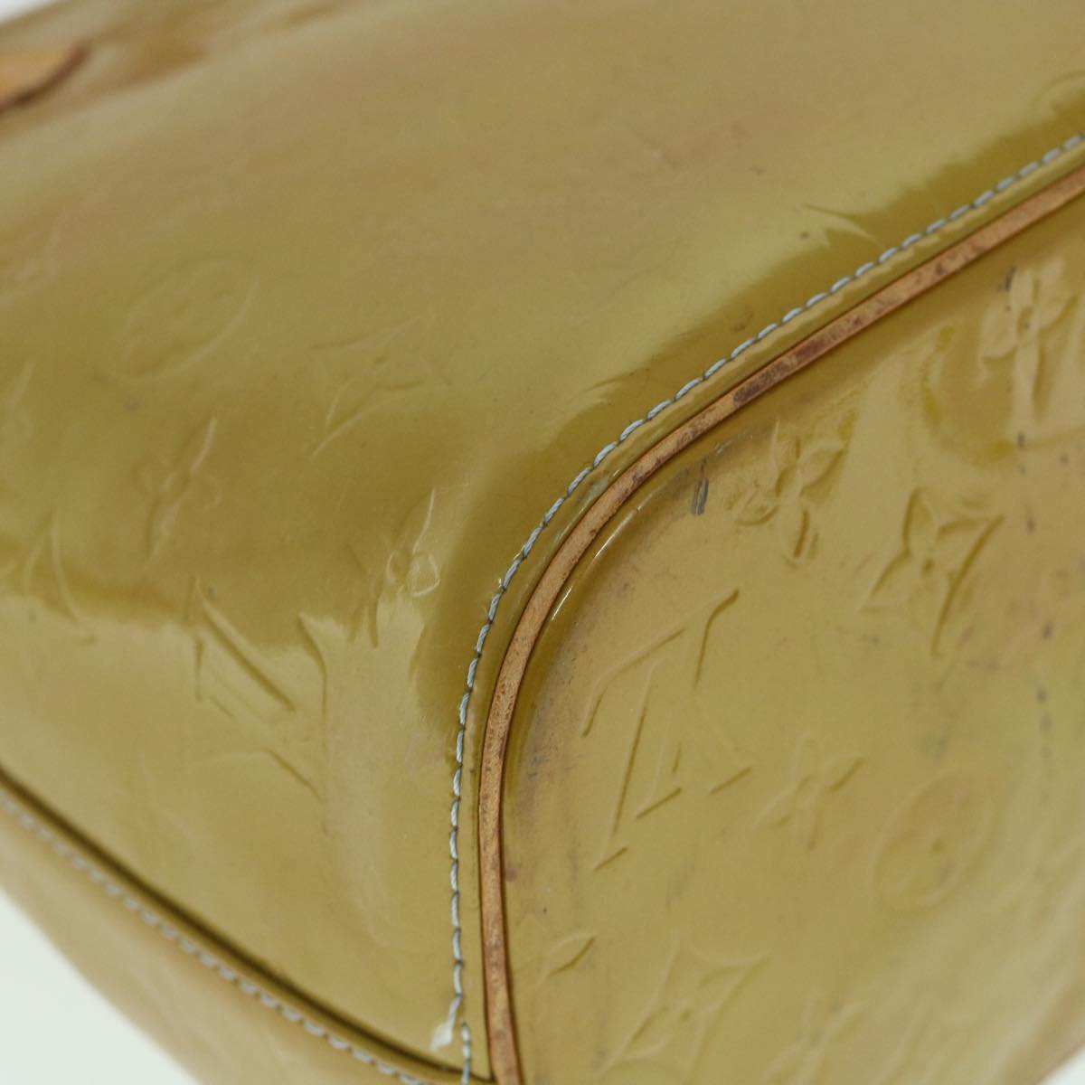 LOUIS VUITTON Monogram Vernis Houston Hand Bag Baby Blue M91005 LV yk8778