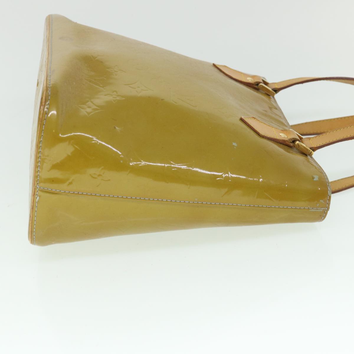 LOUIS VUITTON Monogram Vernis Houston Hand Bag Baby Blue M91005 LV yk8778