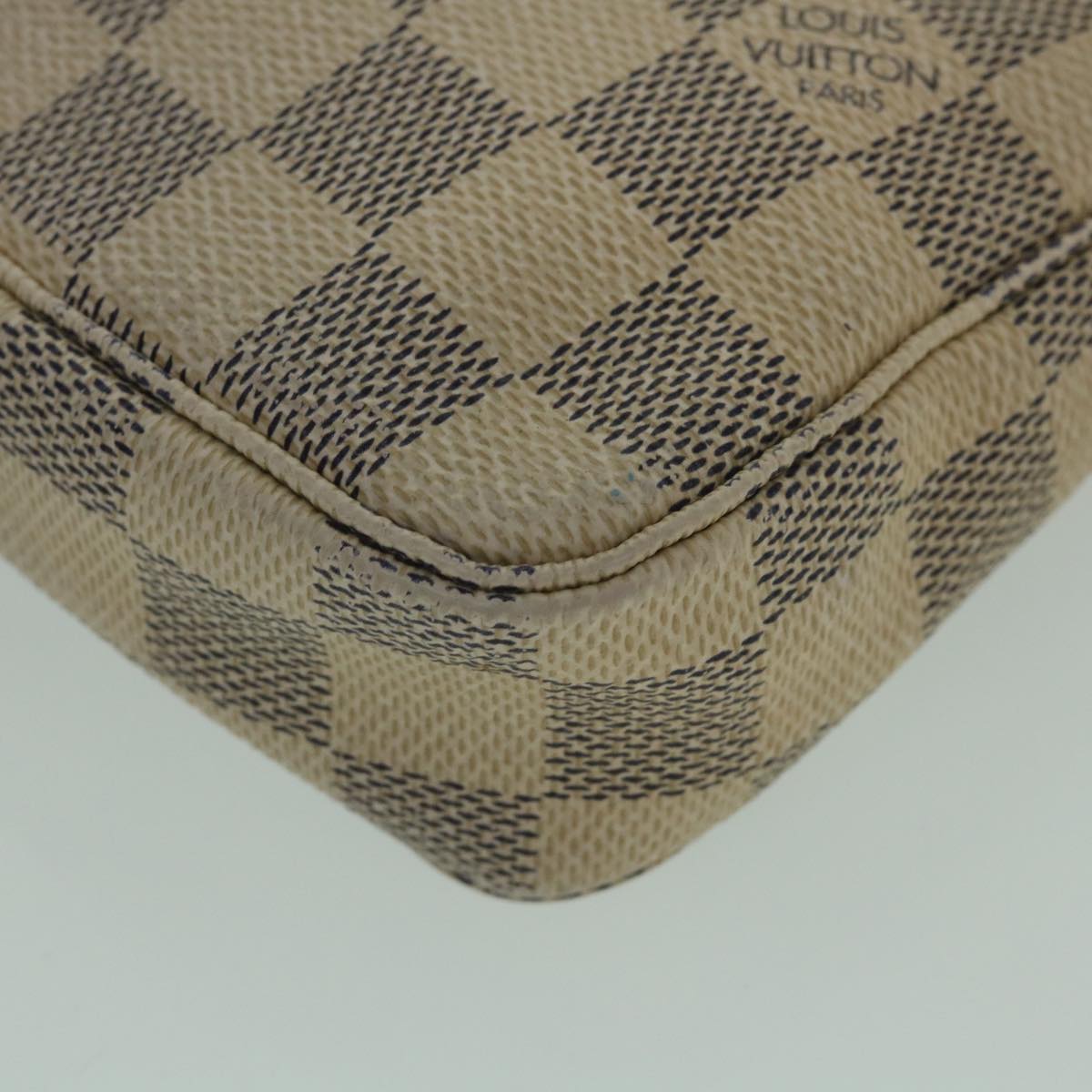 LOUIS VUITTON Damier Azur Pochette Accessoires Pouch N51986 LV yk8781