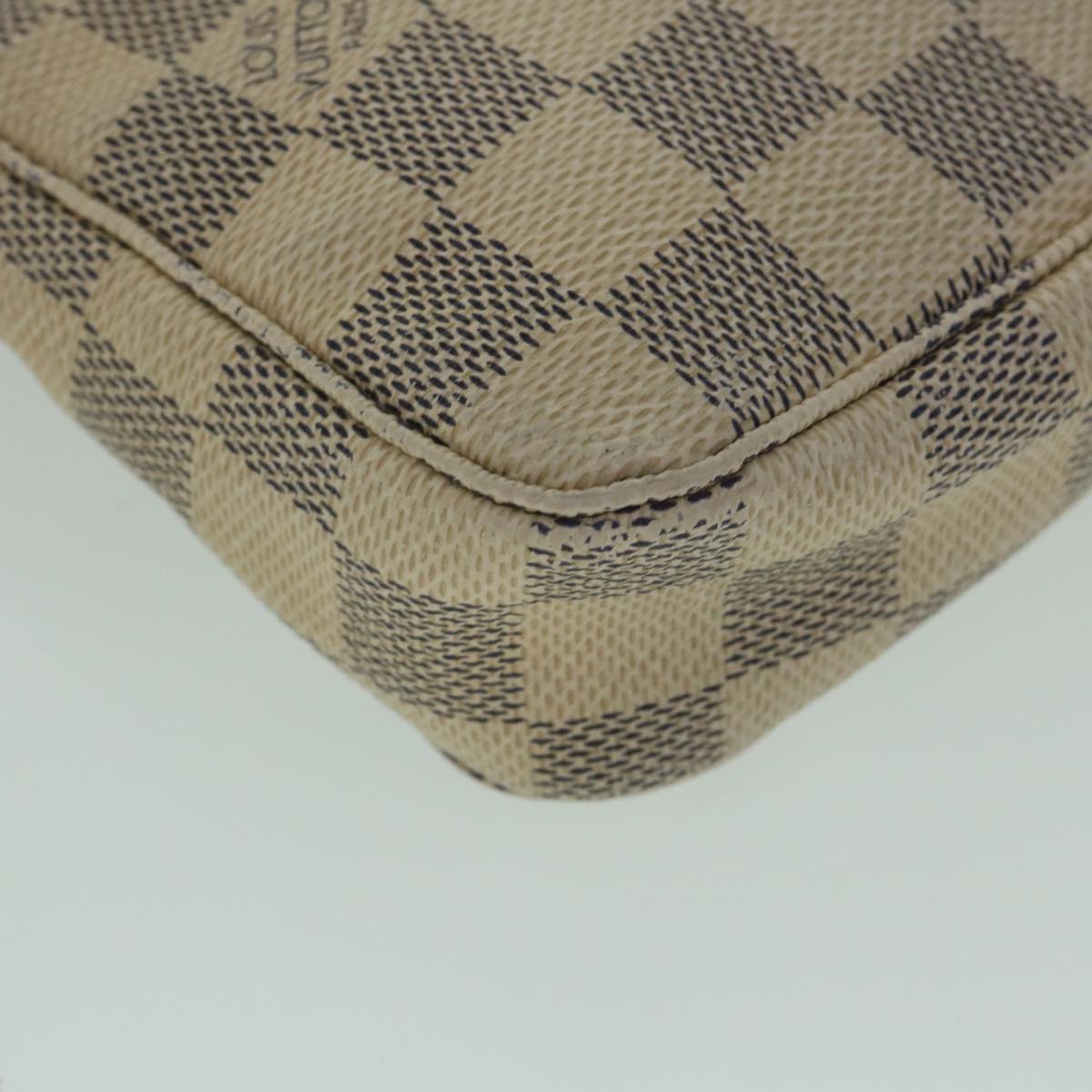 LOUIS VUITTON Damier Azur Pochette Accessoires Pouch N51986 LV yk8781