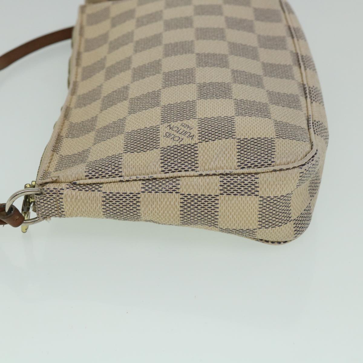 LOUIS VUITTON Damier Azur Pochette Accessoires Pouch N51986 LV yk8781
