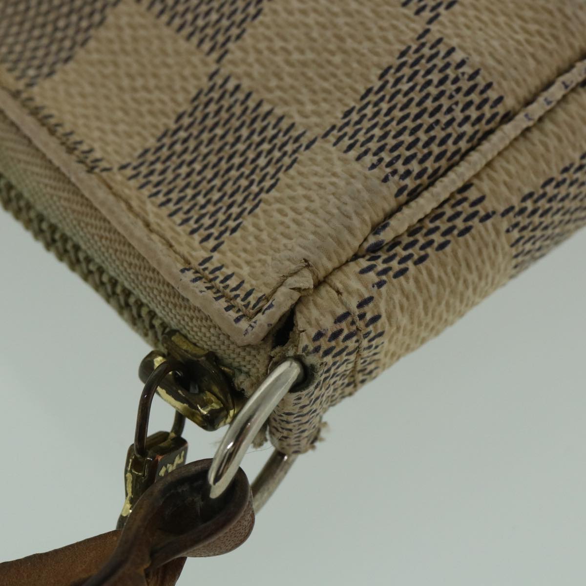 LOUIS VUITTON Damier Azur Pochette Accessoires Pouch N51986 LV yk8781