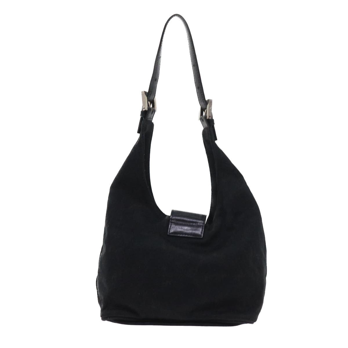 Luxury FendiMamma Baguette Shoulder Bag Nylon Blackyk8798