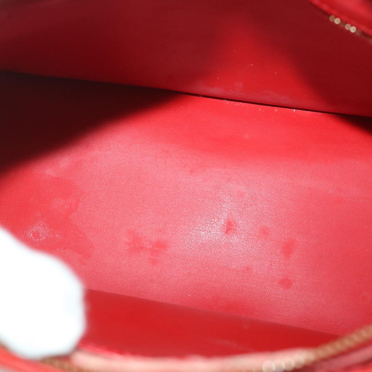 LOUIS VUITTON Monogram Vernis Houston Hand Bag Red M91092 LV yk8803