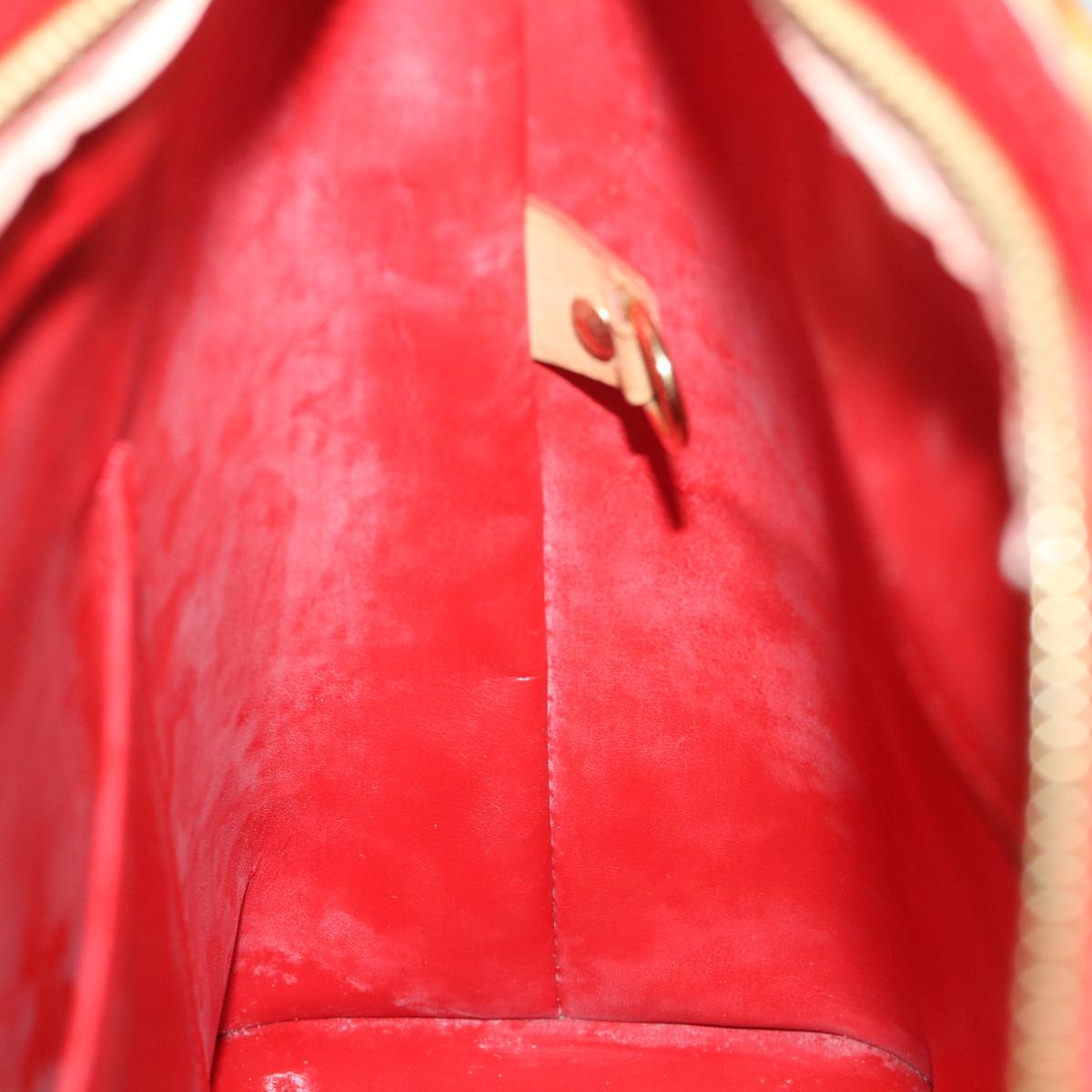 LOUIS VUITTON Monogram Vernis Houston Hand Bag Red M91092 LV yk8803