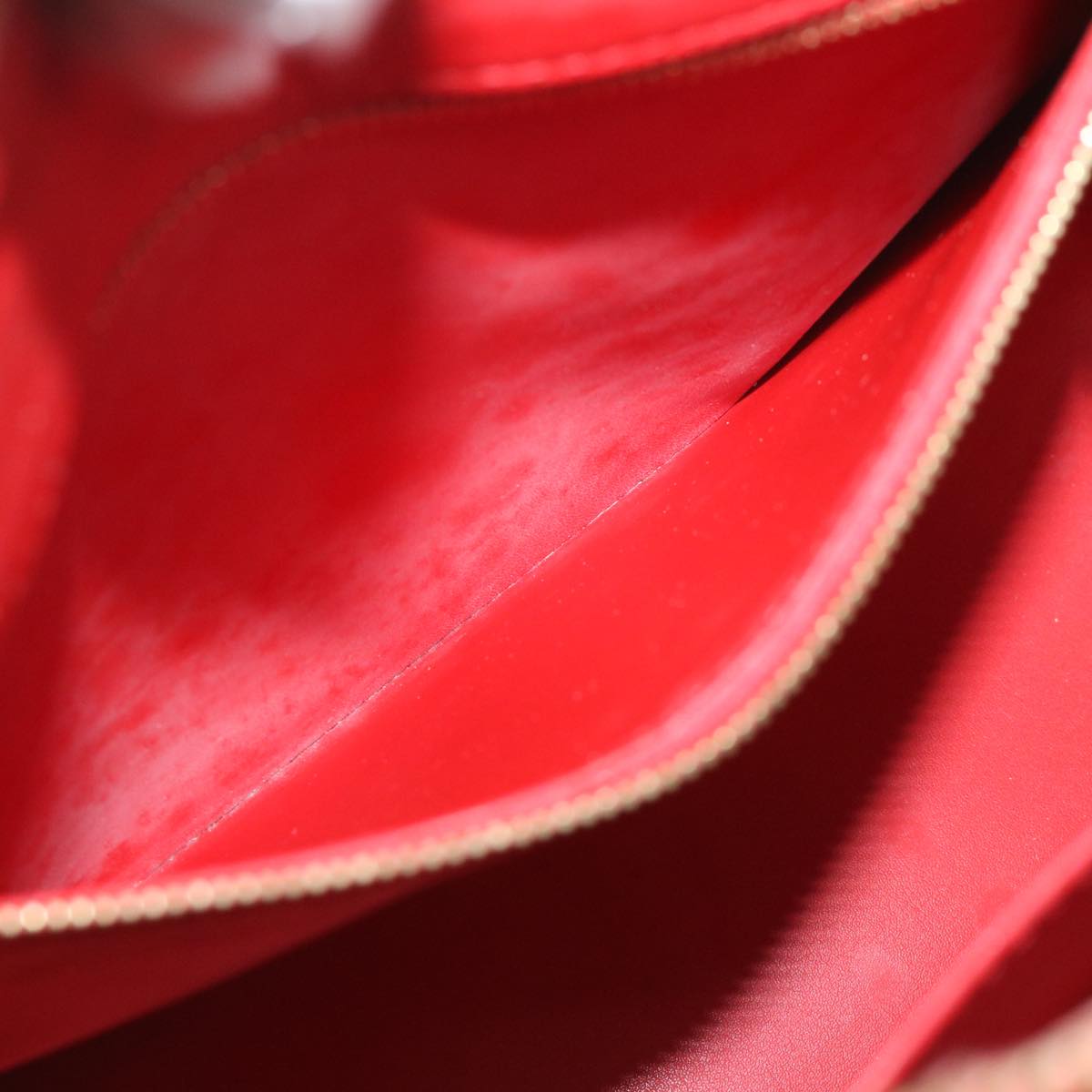 LOUIS VUITTON Monogram Vernis Houston Hand Bag Red M91092 LV yk8803