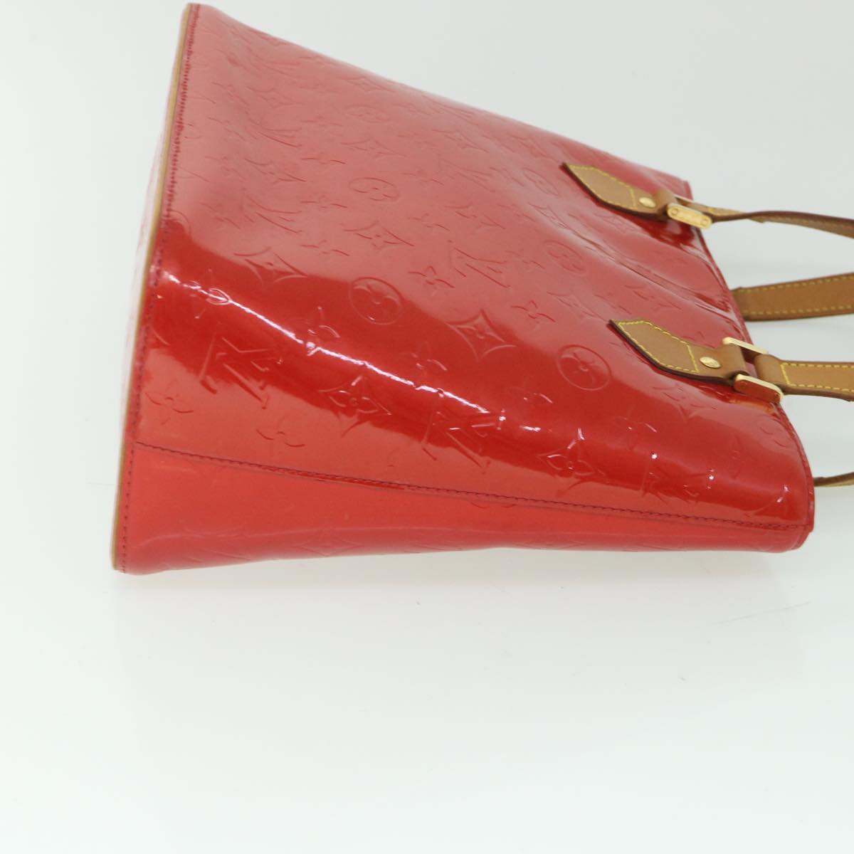 LOUIS VUITTON Monogram Vernis Houston Hand Bag Red M91092 LV yk8803