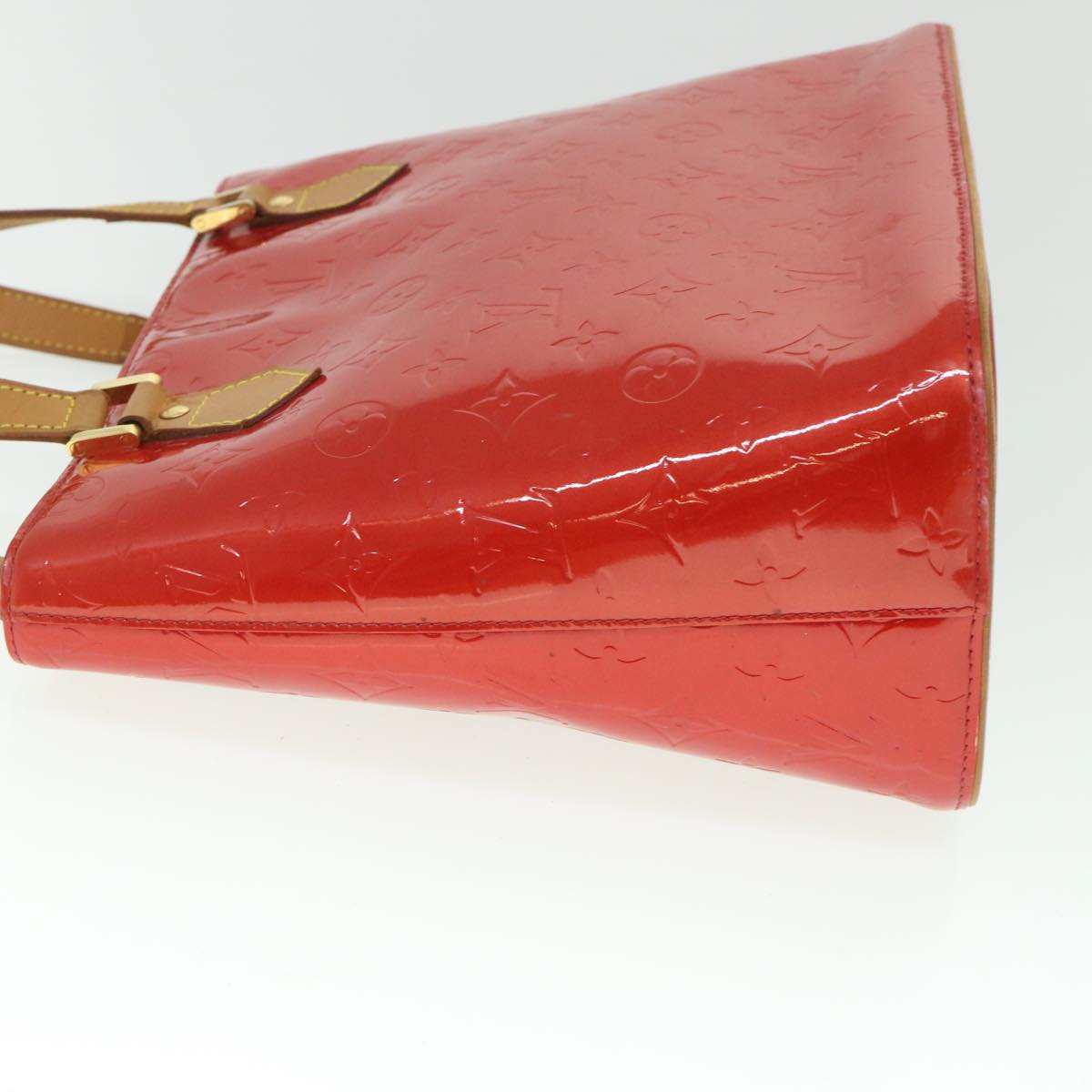 LOUIS VUITTON Monogram Vernis Houston Hand Bag Red M91092 LV yk8803