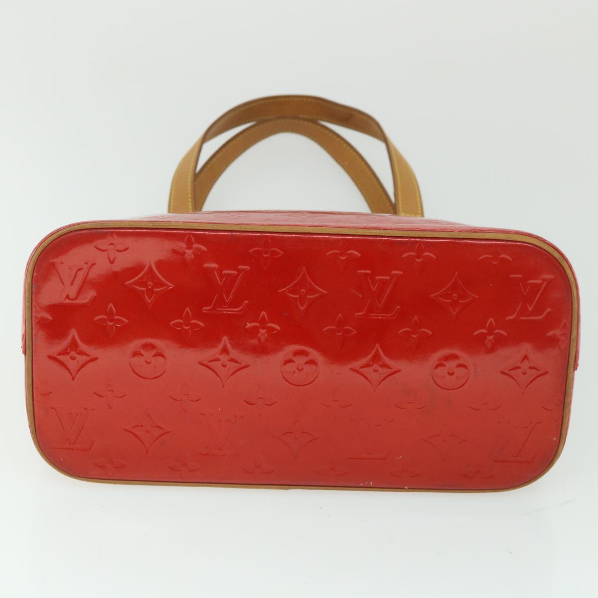LOUIS VUITTON Monogram Vernis Houston Hand Bag Red M91092 LV yk8803