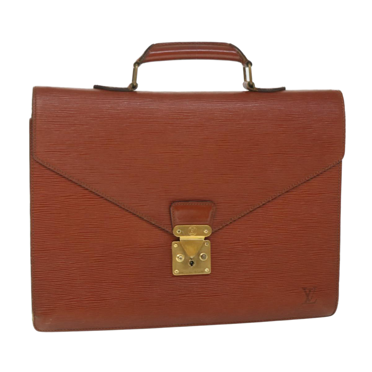 LOUIS VUITTON Epi Serviette Conseiller Briefcase Brown M54423 LV yk8814