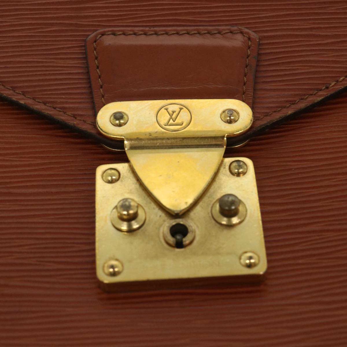 LOUIS VUITTON Epi Serviette Conseiller Briefcase Brown M54423 LV yk8814