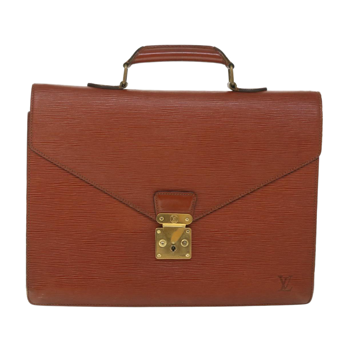 LOUIS VUITTON Epi Serviette Conseiller Briefcase Brown M54423 LV yk8814