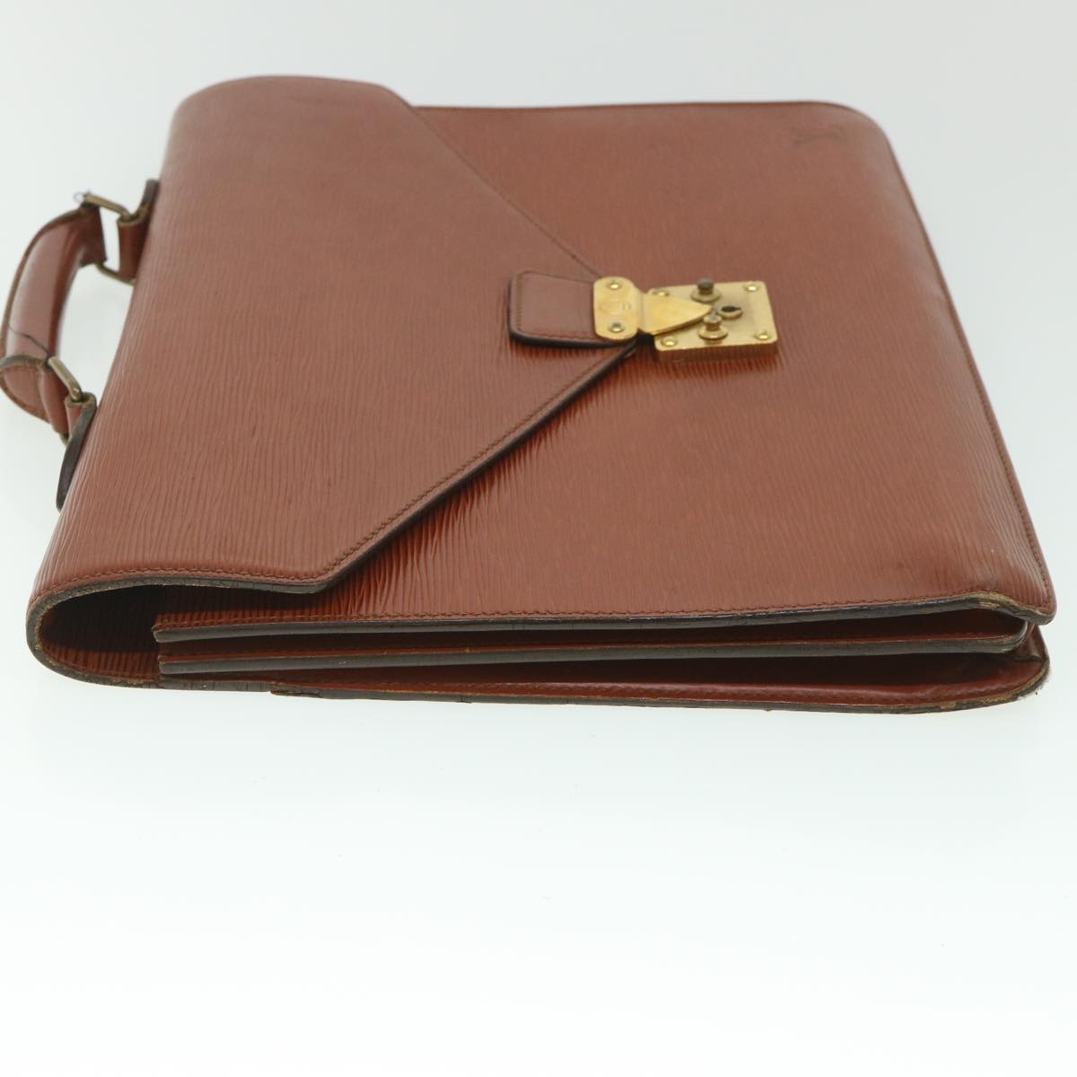 LOUIS VUITTON Epi Serviette Conseiller Briefcase Brown M54423 LV yk8814