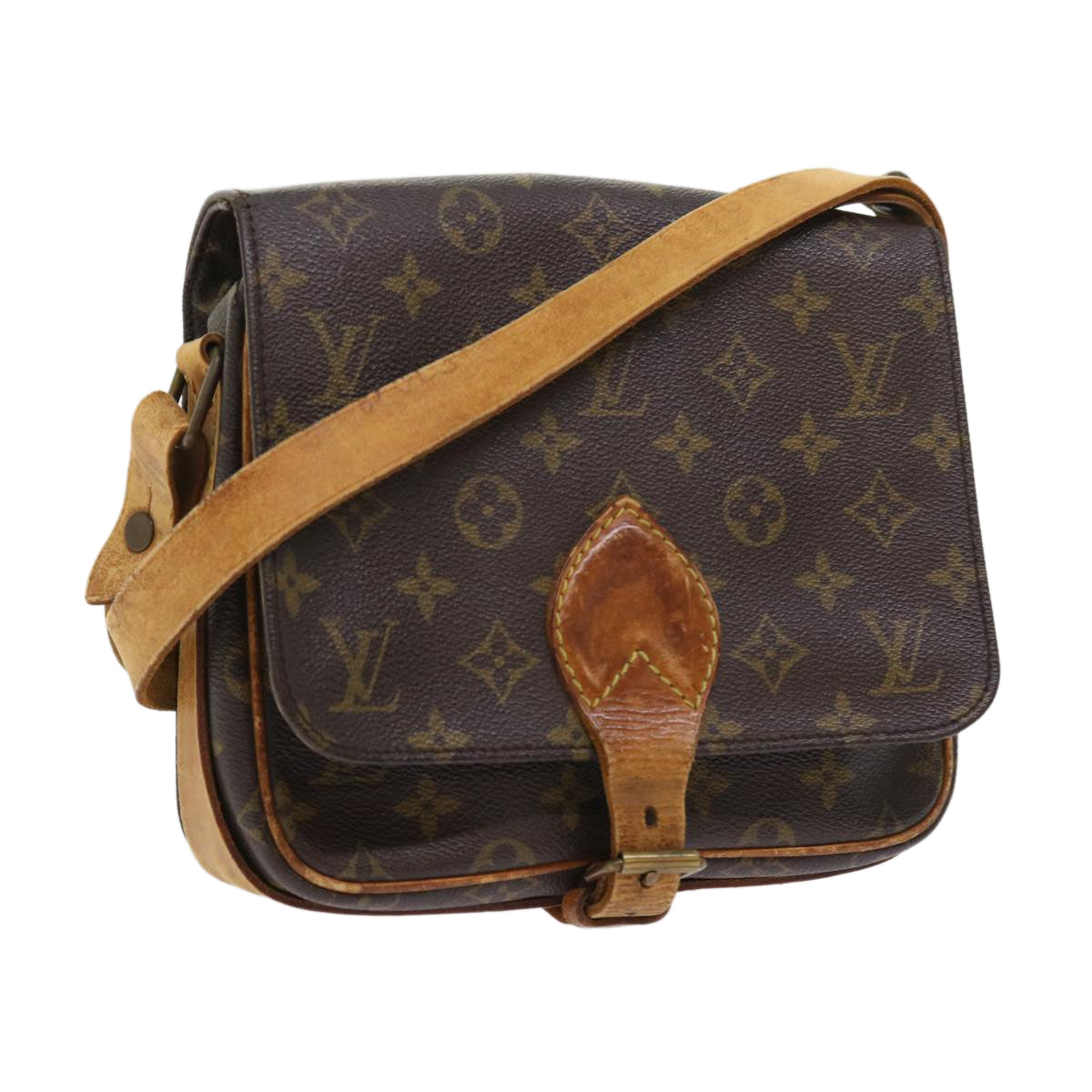 LOUIS VUITTON Monogram Cartouchiere MM Shoulder Bag M51253 LV yk8832