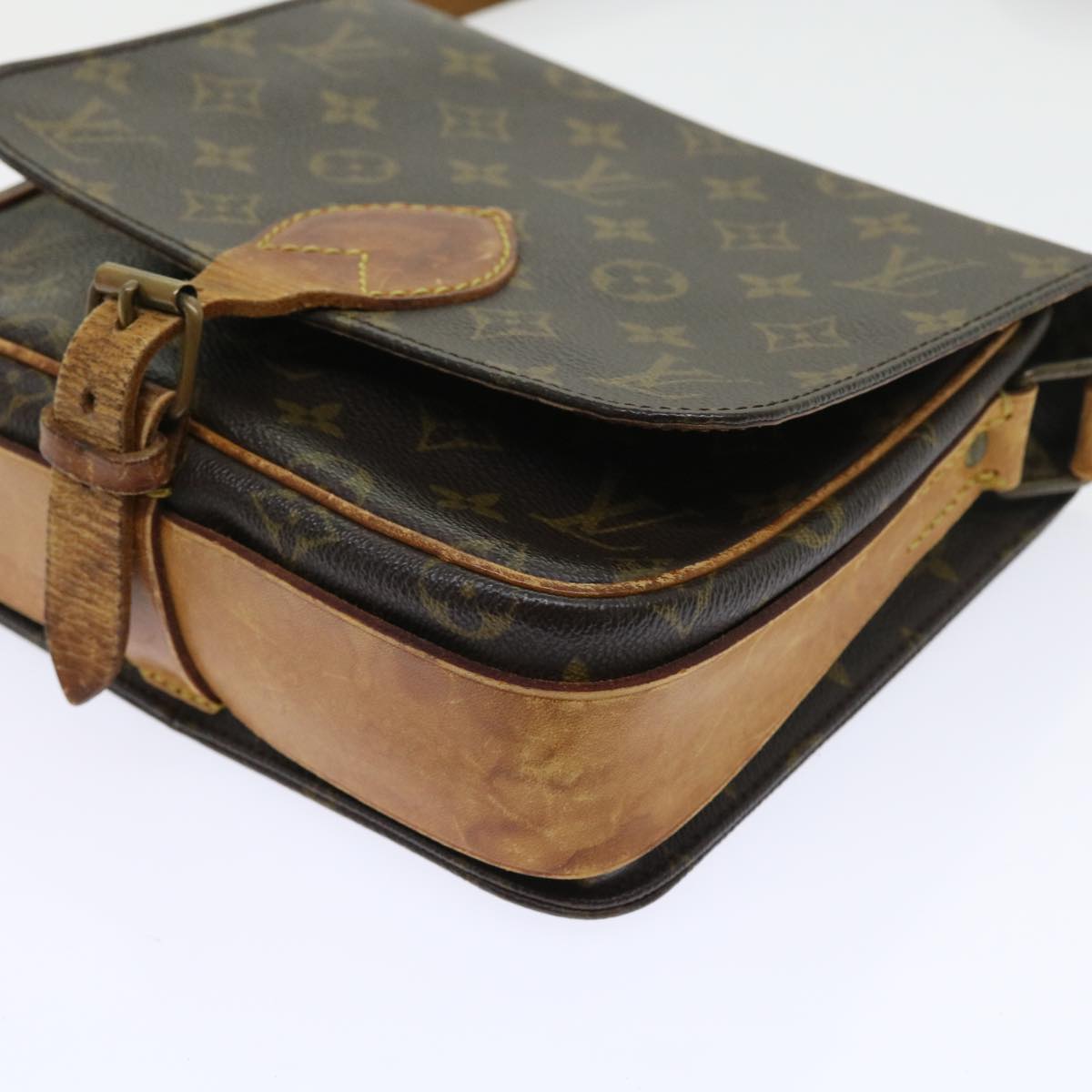 LOUIS VUITTON Monogram Cartouchiere MM Shoulder Bag M51253 LV yk8832