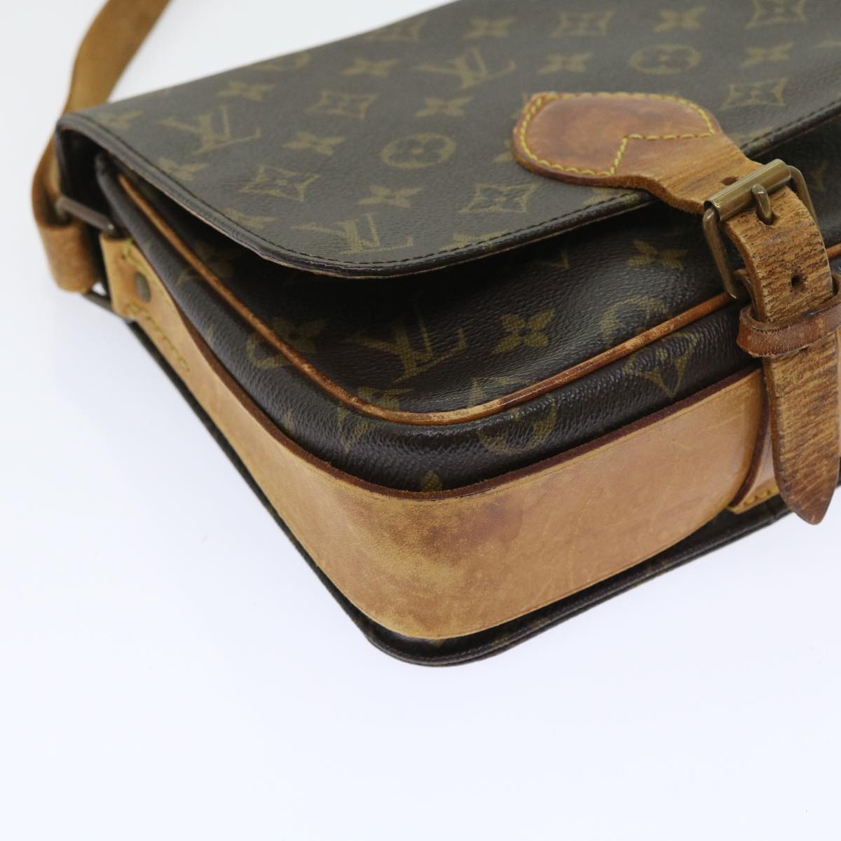 LOUIS VUITTON Monogram Cartouchiere MM Shoulder Bag M51253 LV yk8832