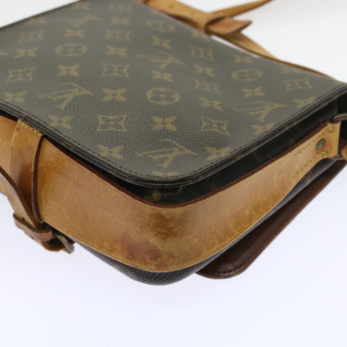 LOUIS VUITTON Monogram Cartouchiere MM Shoulder Bag M51253 LV yk8832