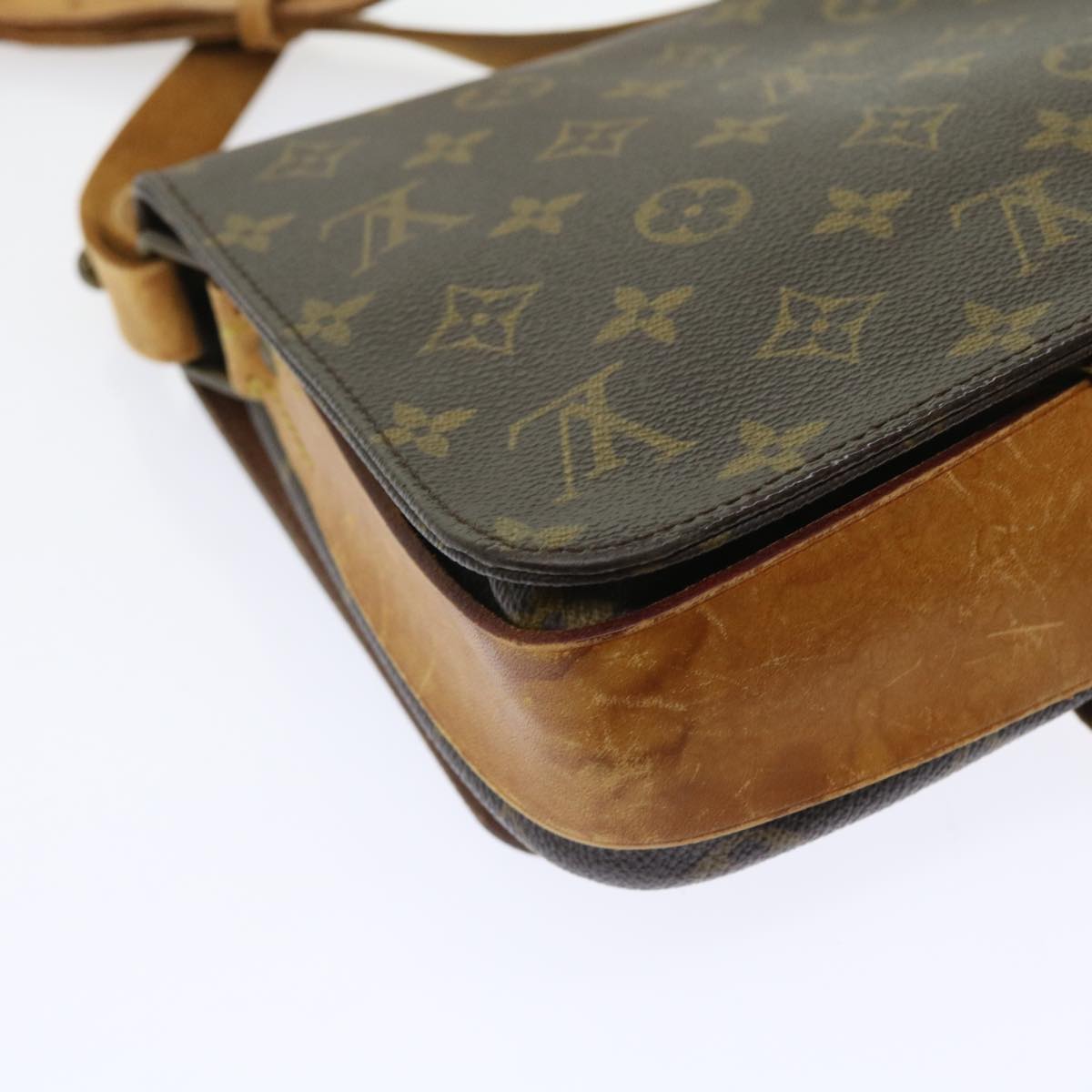 LOUIS VUITTON Monogram Cartouchiere MM Shoulder Bag M51253 LV yk8832