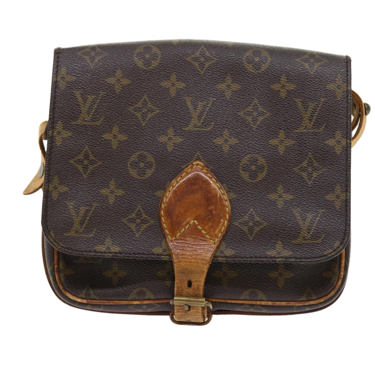 LOUIS VUITTON Monogram Cartouchiere MM Shoulder Bag M51253 LV yk8832
