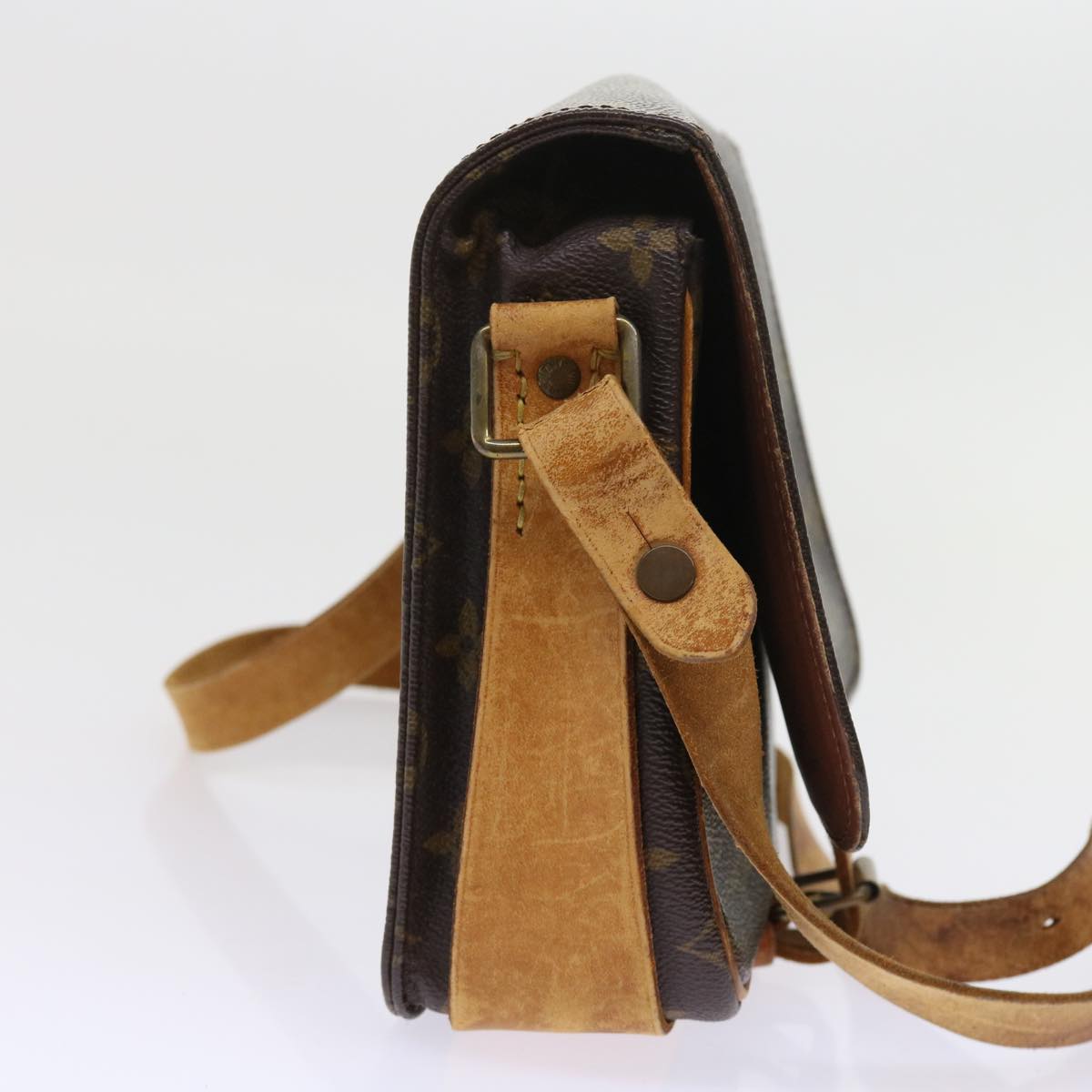 LOUIS VUITTON Monogram Cartouchiere MM Shoulder Bag M51253 LV yk8832