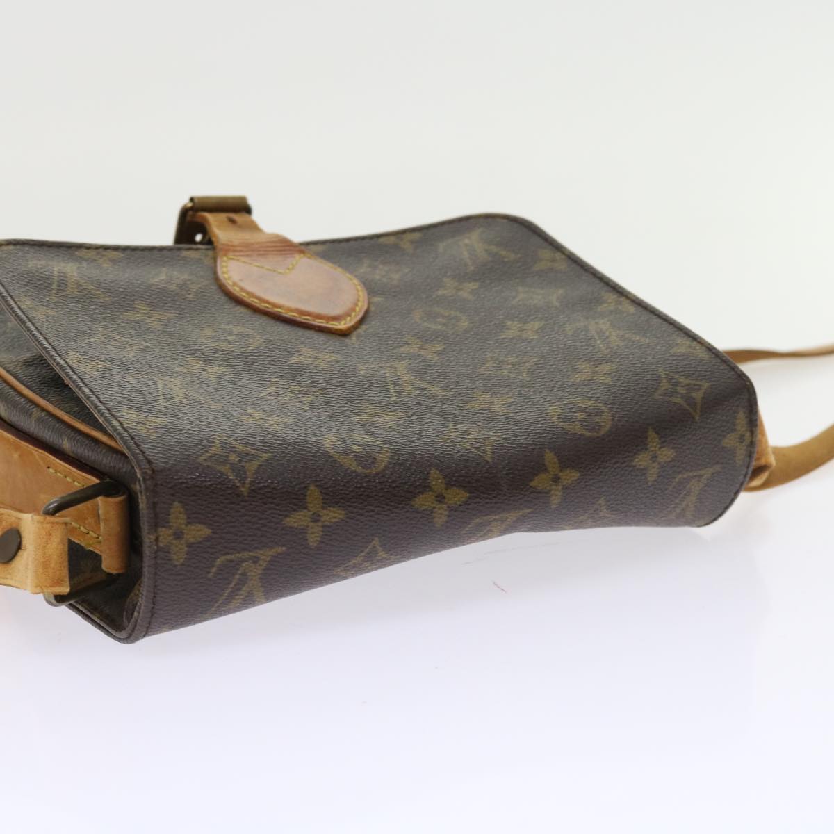LOUIS VUITTON Monogram Cartouchiere MM Shoulder Bag M51253 LV yk8832