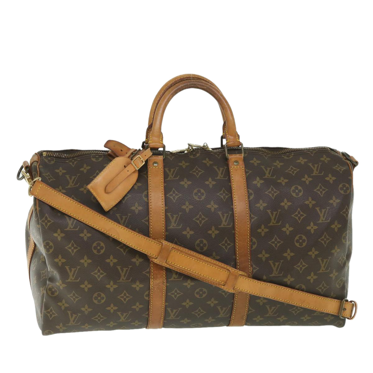 LOUIS VUITTON Monogram Keepall Bandouliere 50 Boston Bag M41416 LV yk8843