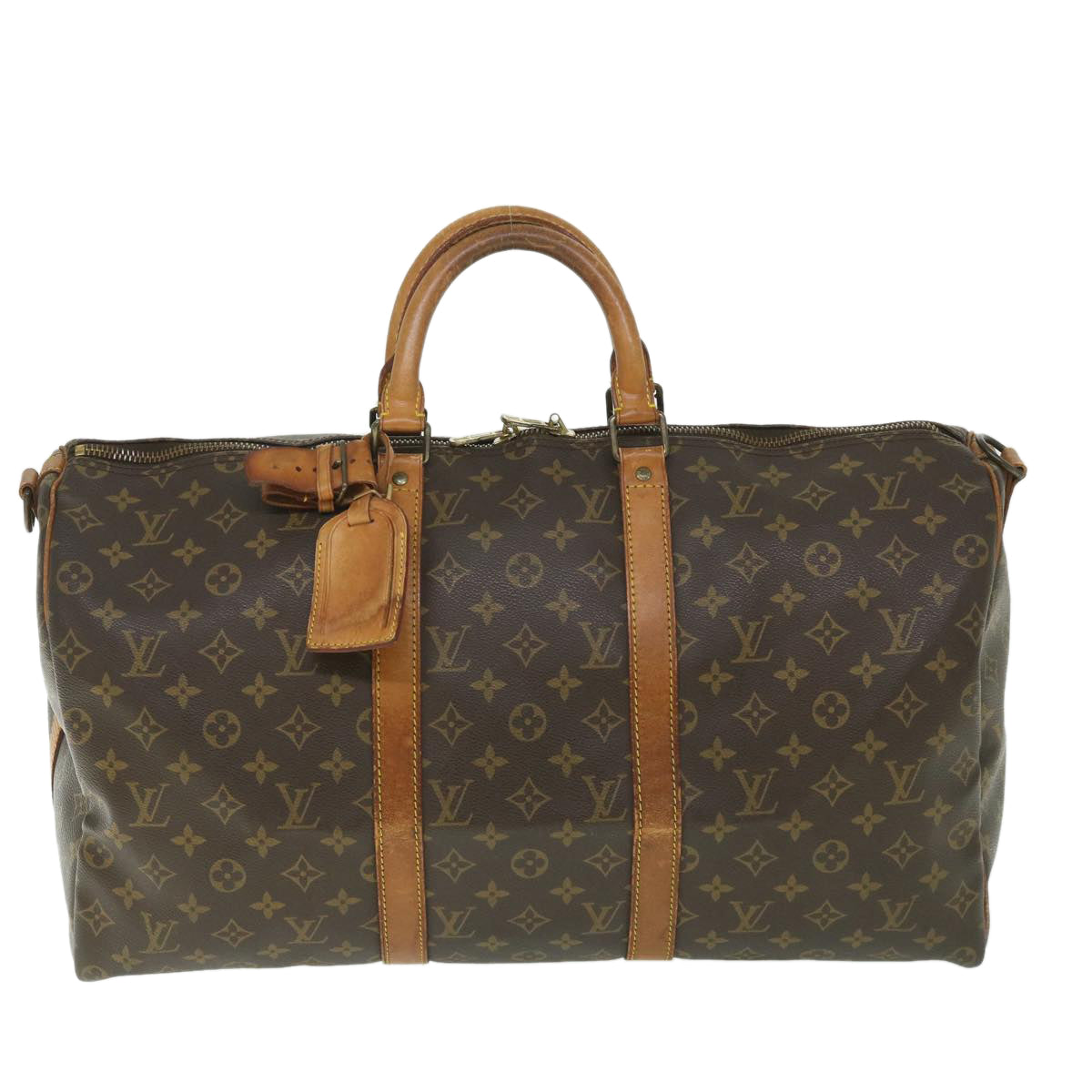 LOUIS VUITTON Monogram Keepall Bandouliere 50 Boston Bag M41416 LV yk8843