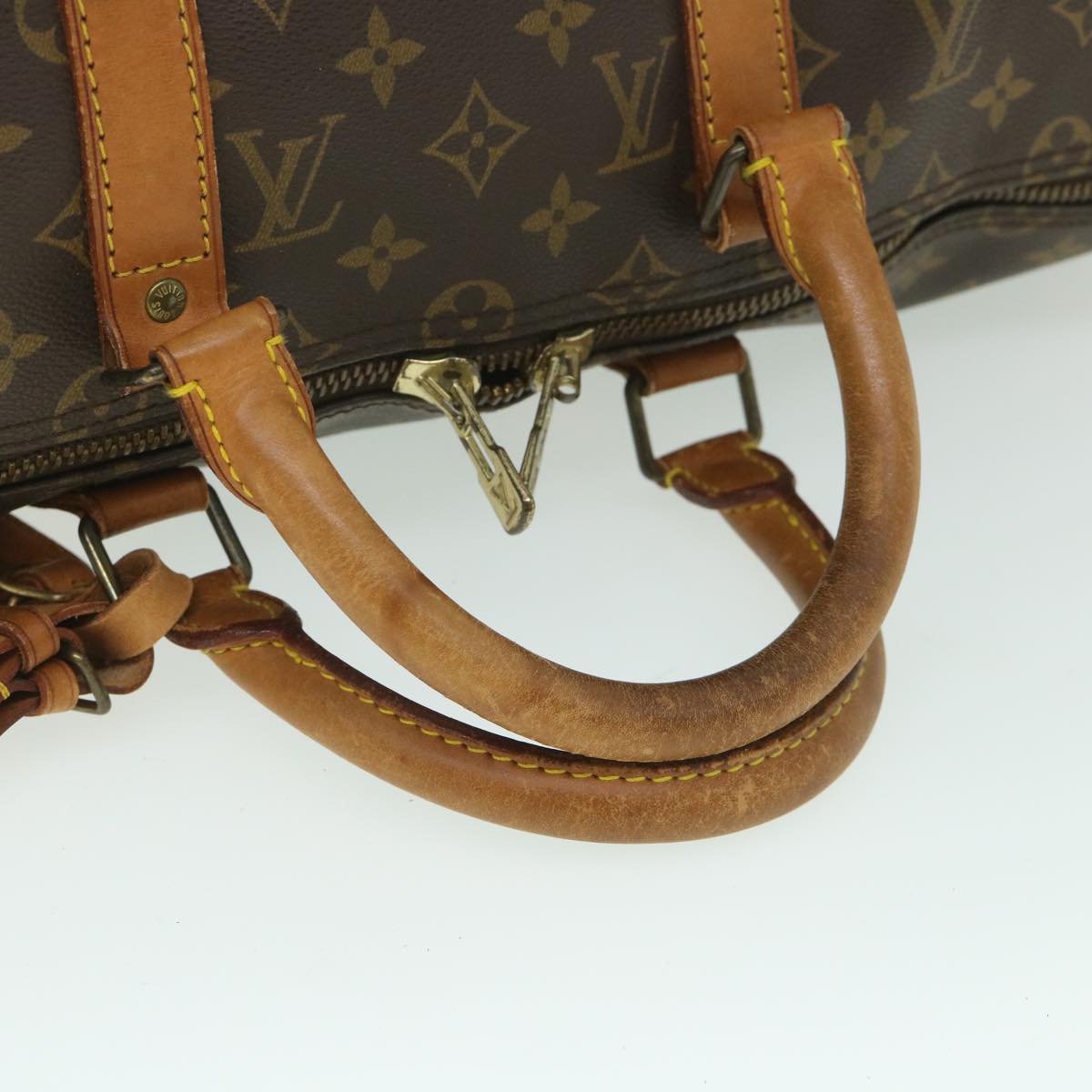 LOUIS VUITTON Monogram Keepall Bandouliere 50 Boston Bag M41416 LV yk8843