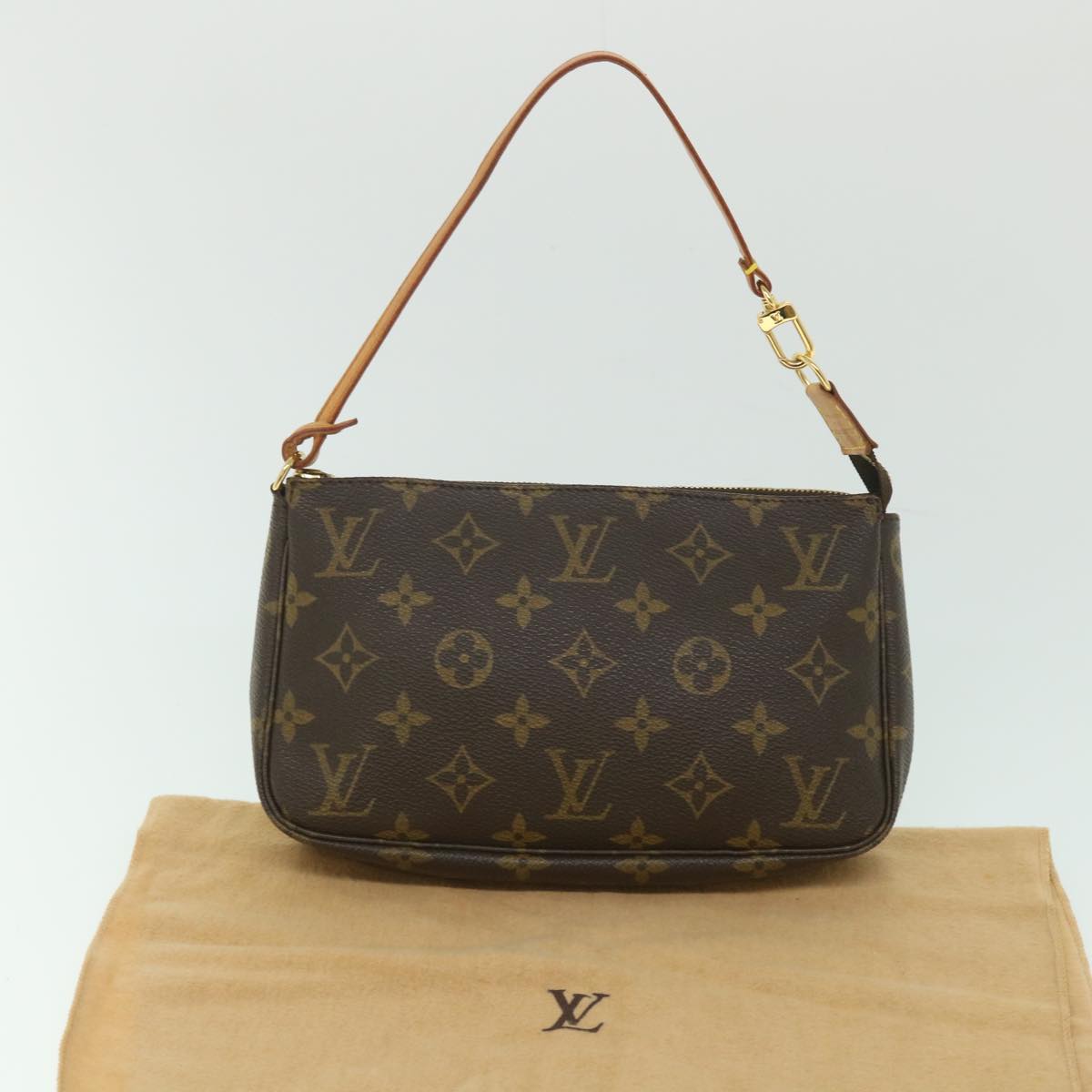 LOUIS VUITTON Monogram Pochette Accessoires Pouch M51980 LV yk8851
