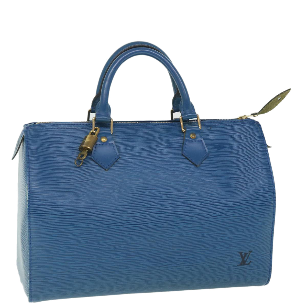 LOUIS VUITTON Epi Speedy 30 Hand Bag Toledo Blue M43005 LV yk8856