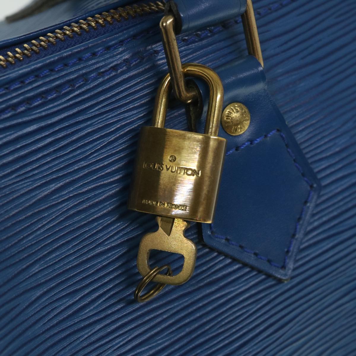 LOUIS VUITTON Epi Speedy 30 Hand Bag Toledo Blue M43005 LV yk8856