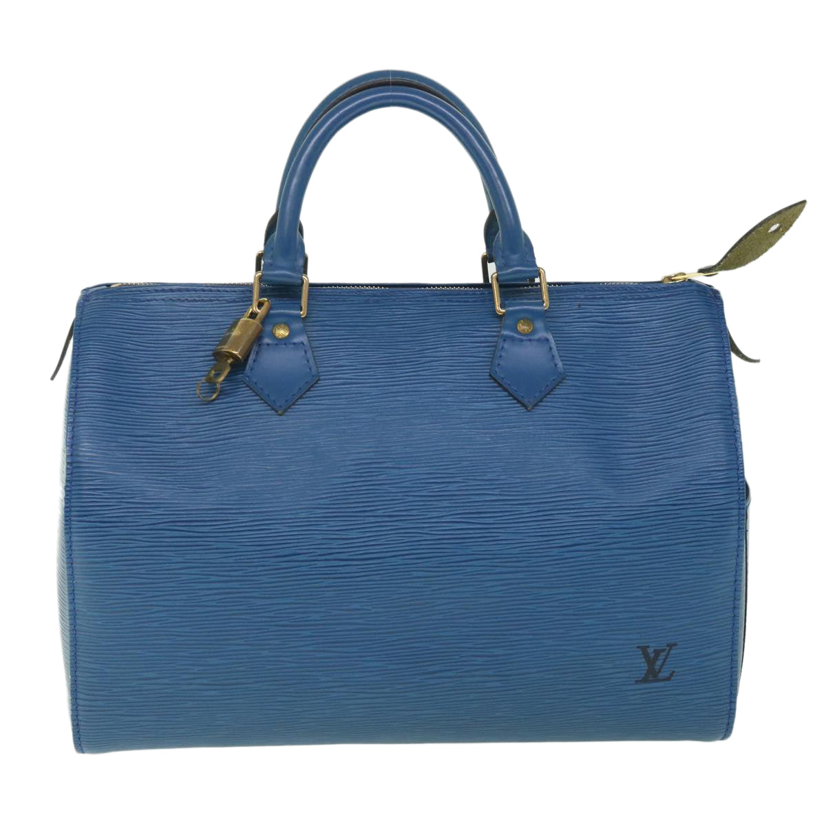 LOUIS VUITTON Epi Speedy 30 Hand Bag Toledo Blue M43005 LV yk8856