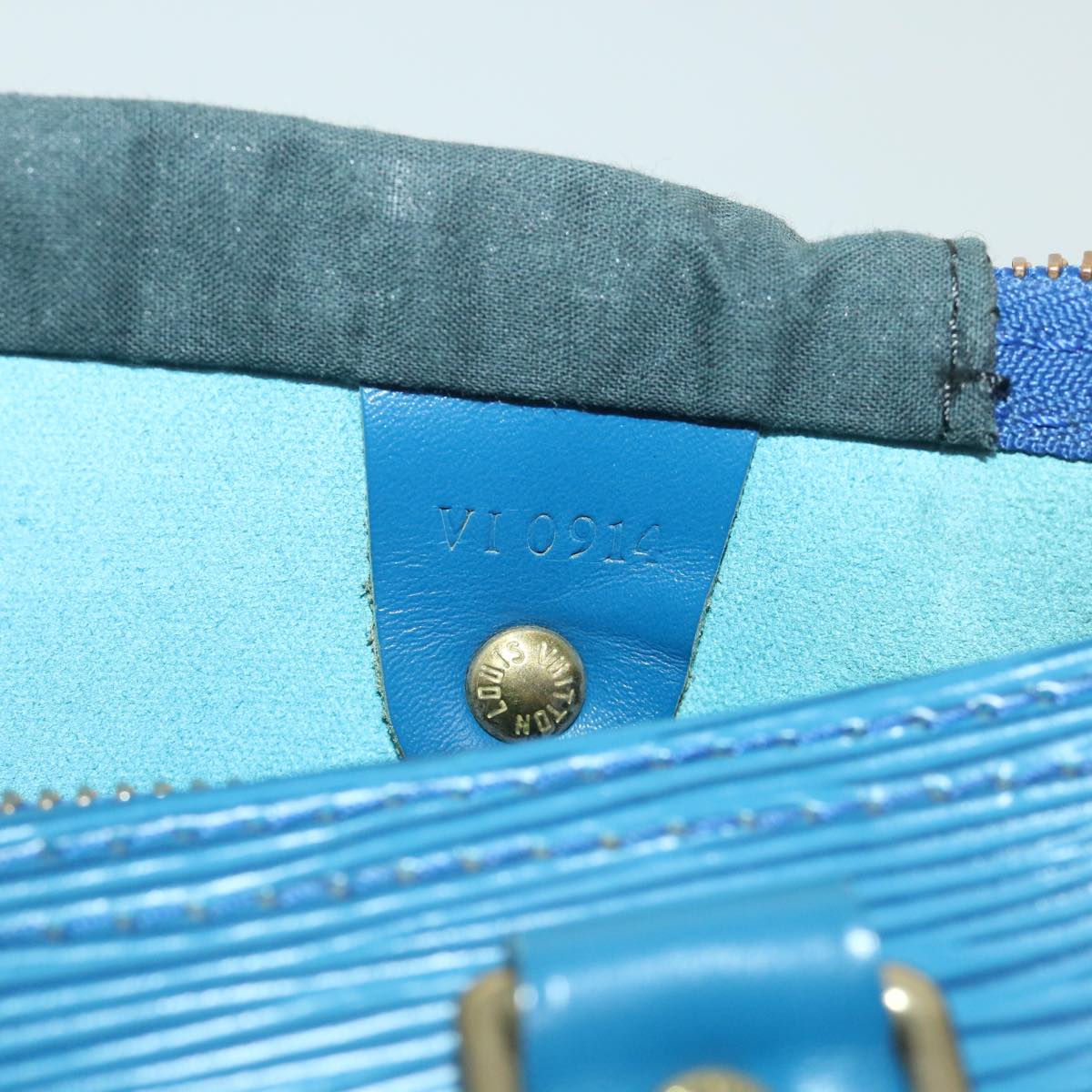LOUIS VUITTON Epi Speedy 30 Hand Bag Toledo Blue M43005 LV yk8856