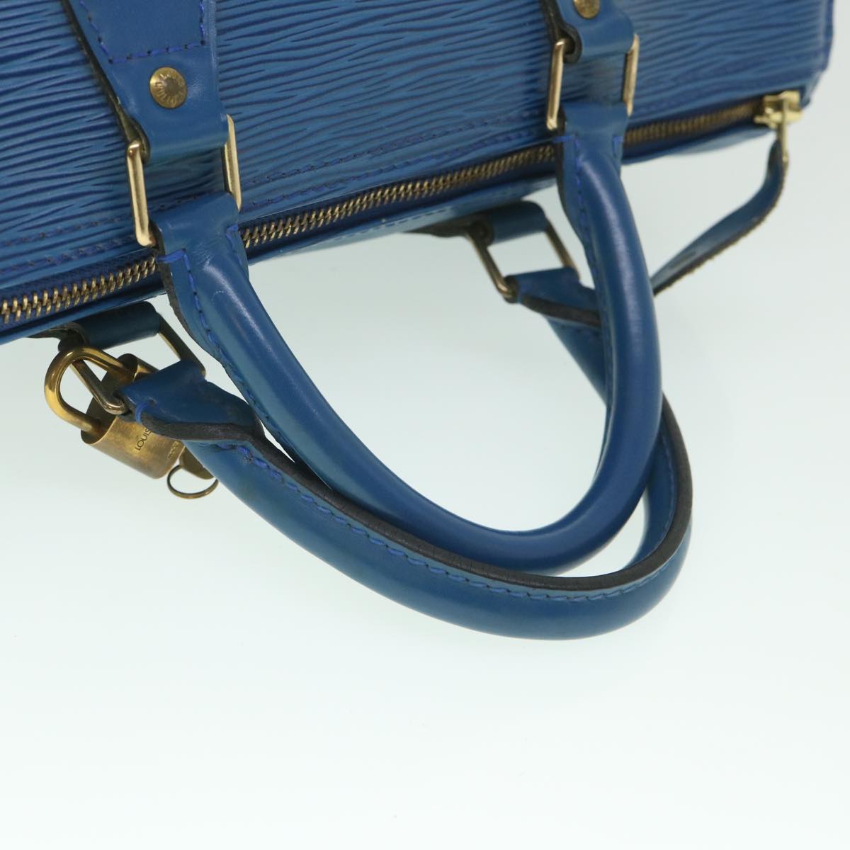 LOUIS VUITTON Epi Speedy 30 Hand Bag Toledo Blue M43005 LV yk8856