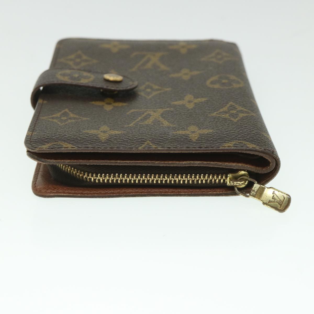 LOUIS VUITTON Monogram Porte Papier Zip Wallet M61207 LV yk8885