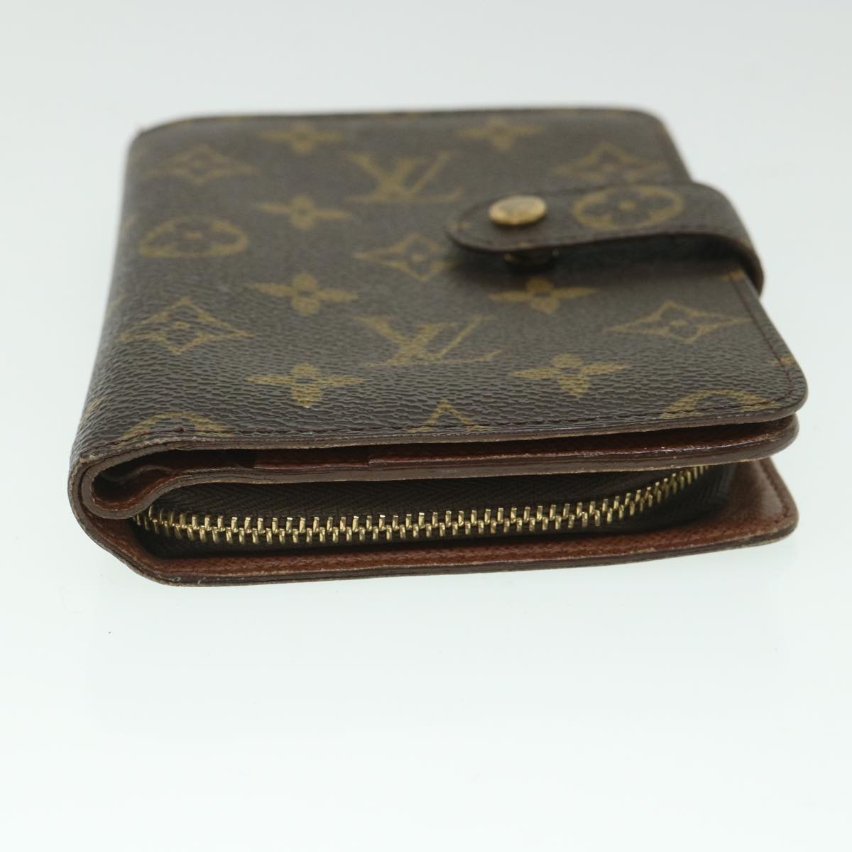 LOUIS VUITTON Monogram Porte Papier Zip Wallet M61207 LV yk8885