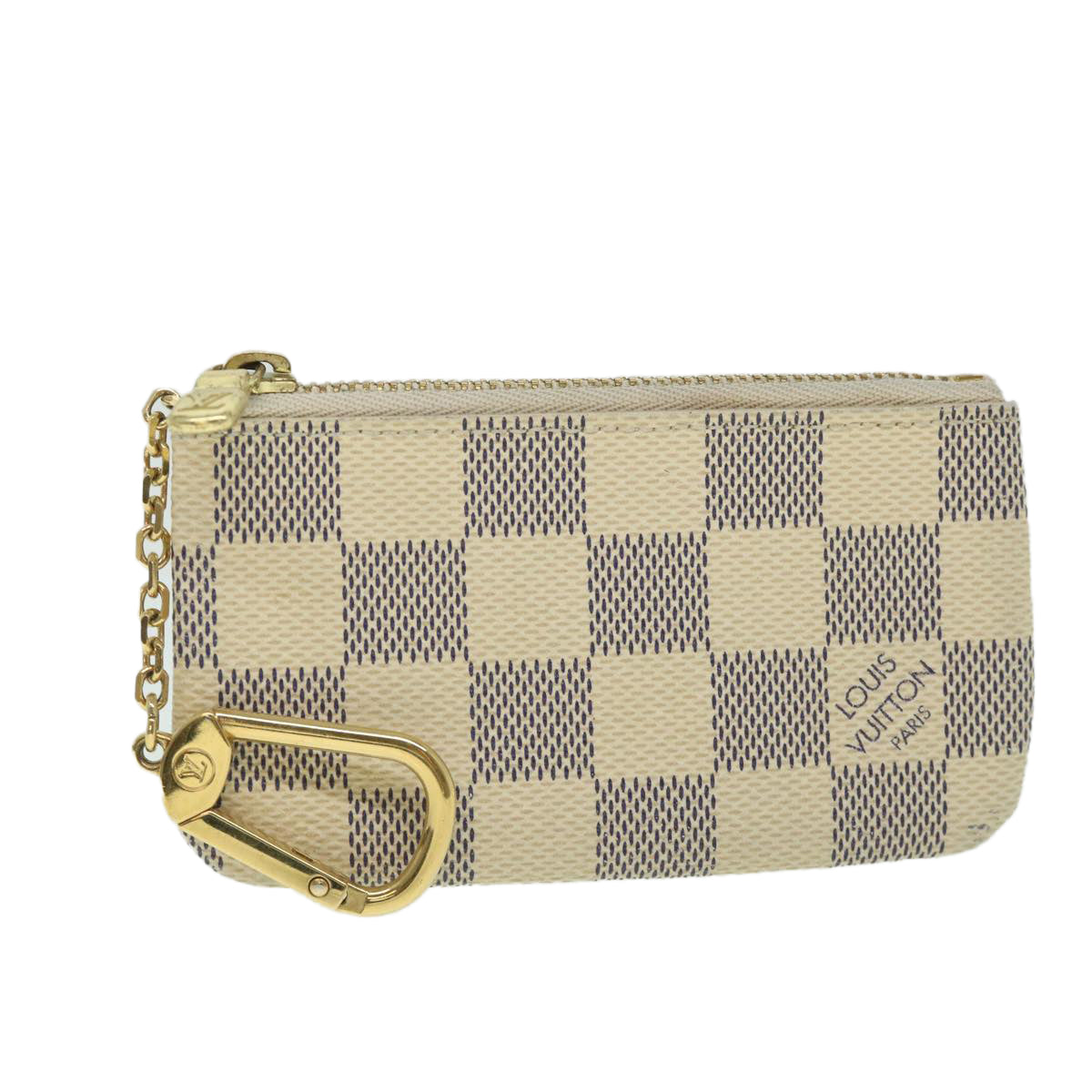 LOUIS VUITTON Damier Azur Pochette Cles Coin Purse N62659 LV yk8895