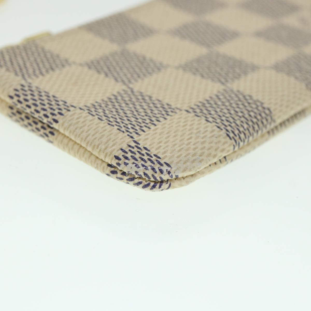 LOUIS VUITTON Damier Azur Pochette Cles Coin Purse N62659 LV yk8895