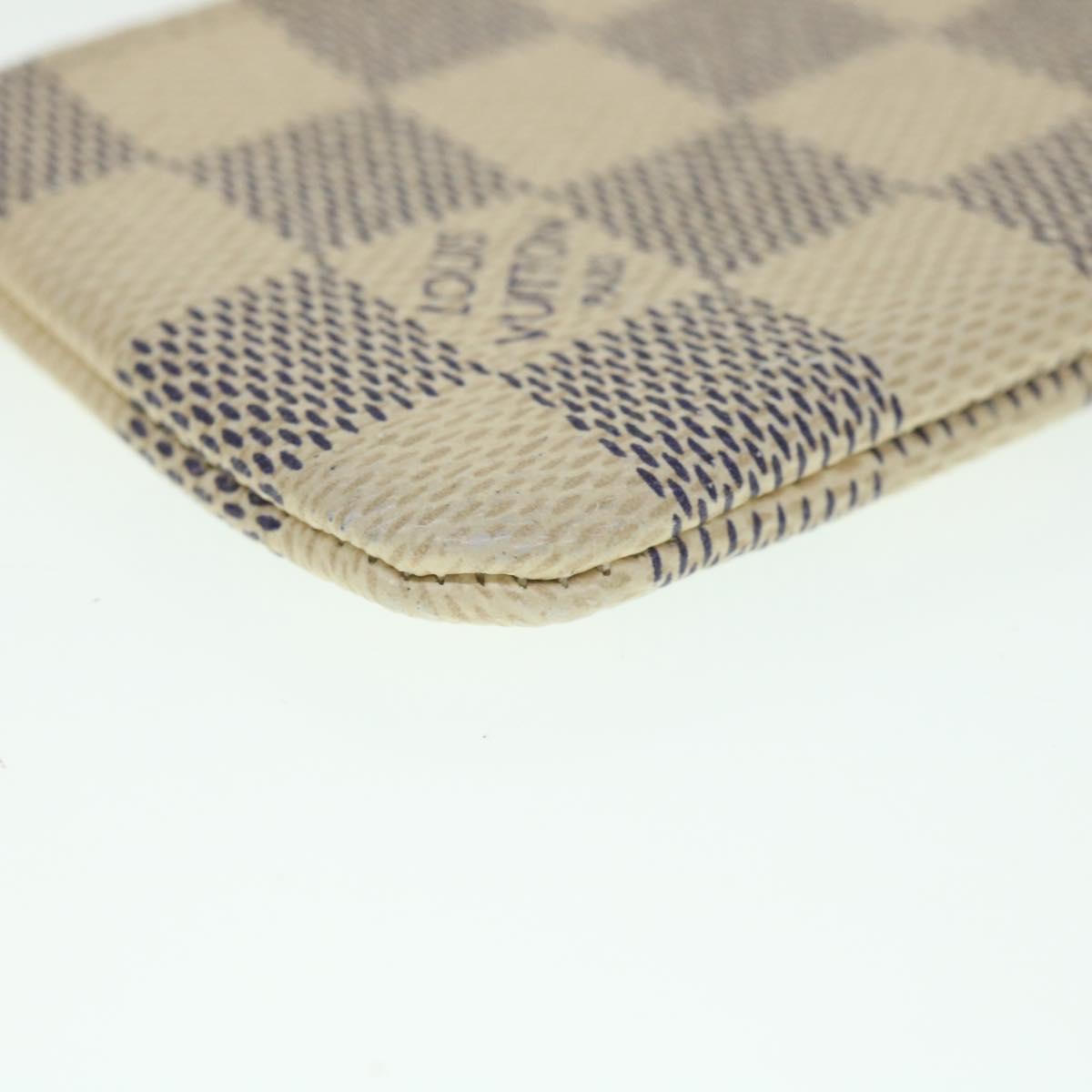 LOUIS VUITTON Damier Azur Pochette Cles Coin Purse N62659 LV yk8895